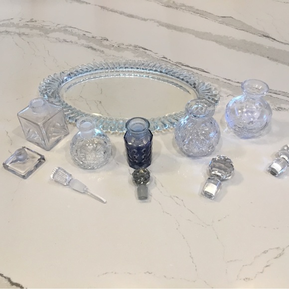 European Crystal Bottles & Tray - Picture 8 of 14